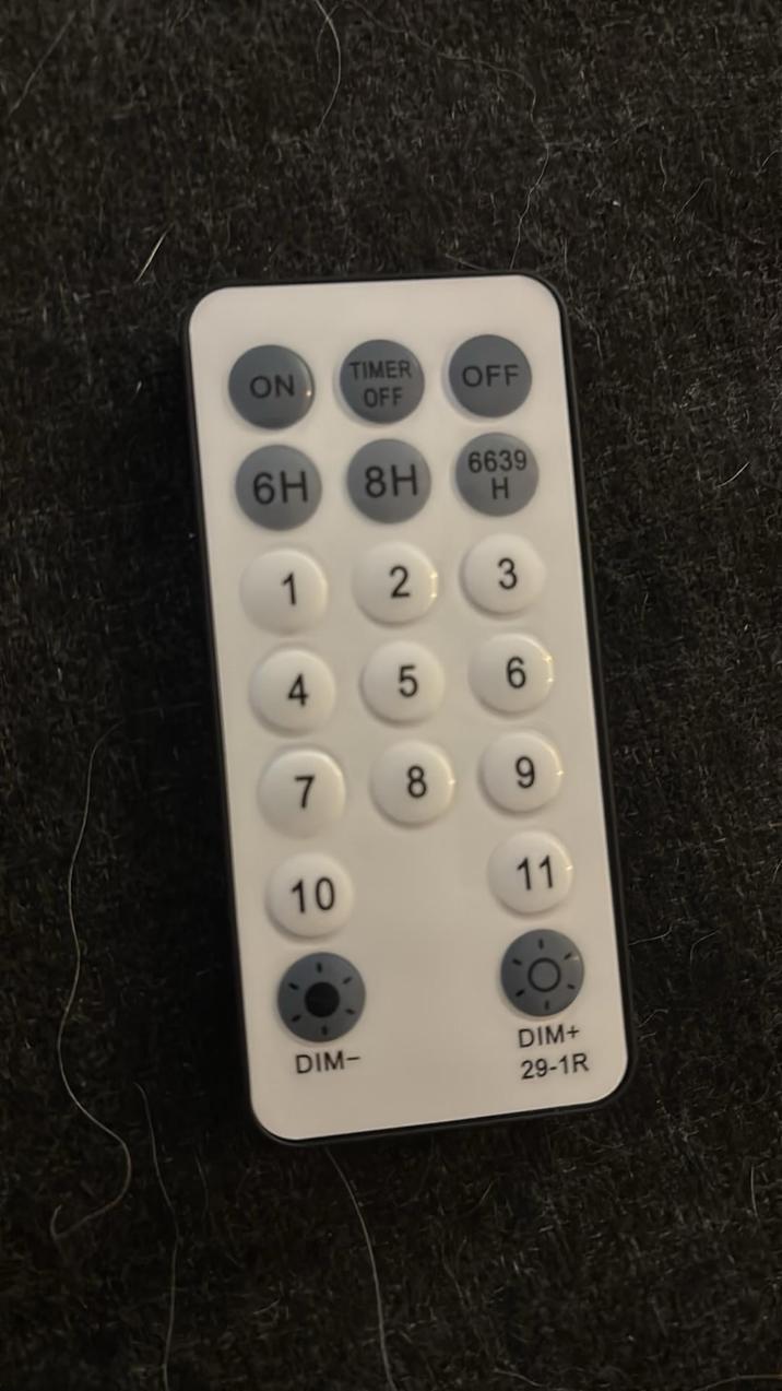 TIMER ON OFF OFF 6639 6H 8H H 1 2 3 4 5 6 7 8 9 10 11 DIM- DIM+ 29-1R