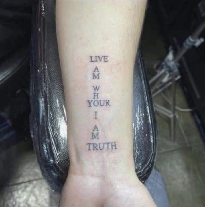 LIVE A M W H YOUR I A M TRUTH