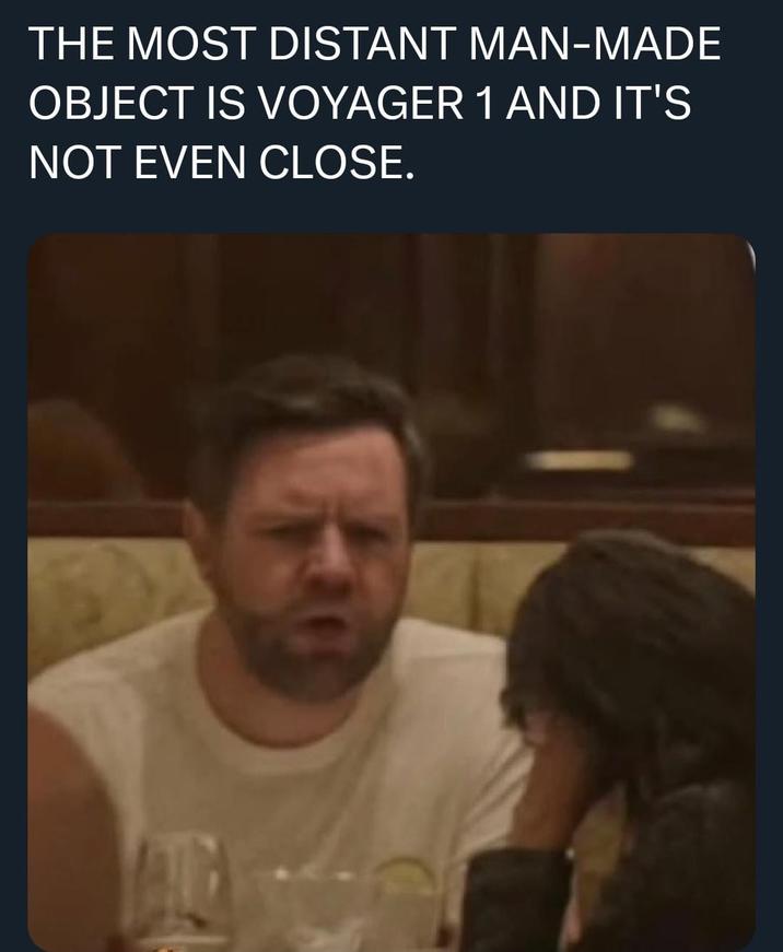 THE MOST DISTANT MAN-MADE OBJECT IS VOYAGER 1 AND IT'S NOT EVEN CLOSE.