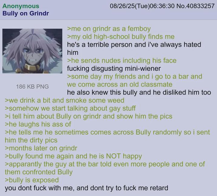 Anon meets bully /r/Greentext Know Your Meme
