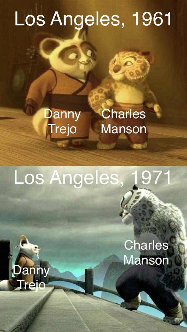 Los Angeles, 1961 Danny Charles Trejo Manson Los Angeles, 1971 Charles Manson Danny Treio