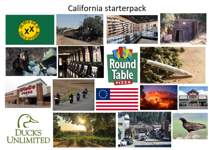 •STATE THE GREAT XX EFFERSON SEAL OF California starterpack tobulge WinCo FOODS 1800 Round Table PIZZA DUCKS UNLIMITED