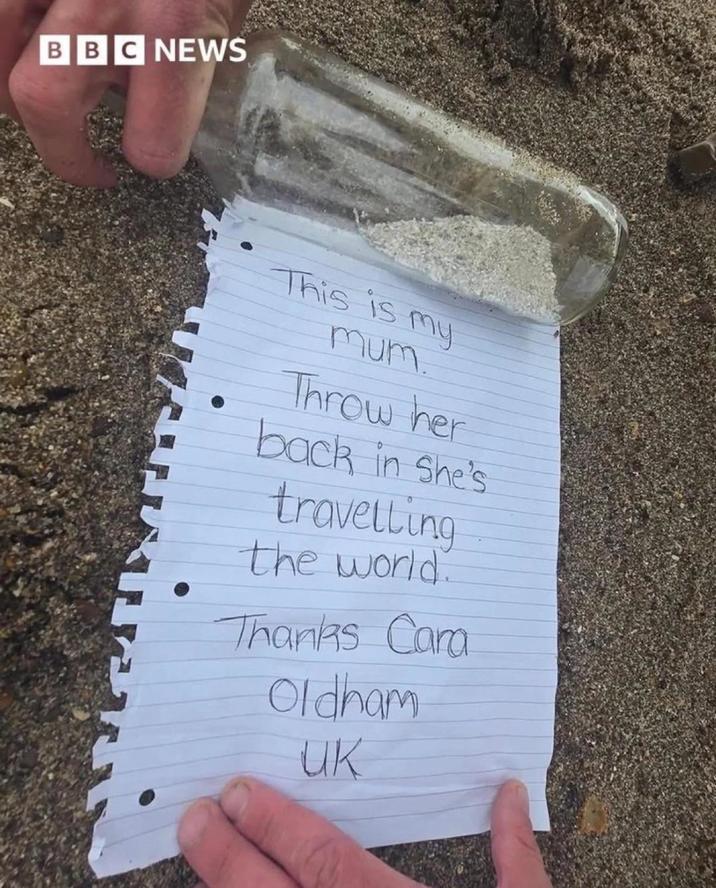 BBC NEWS This is my mum. Throw her back in She's travelling the world. Thanks Cara Oldham UK