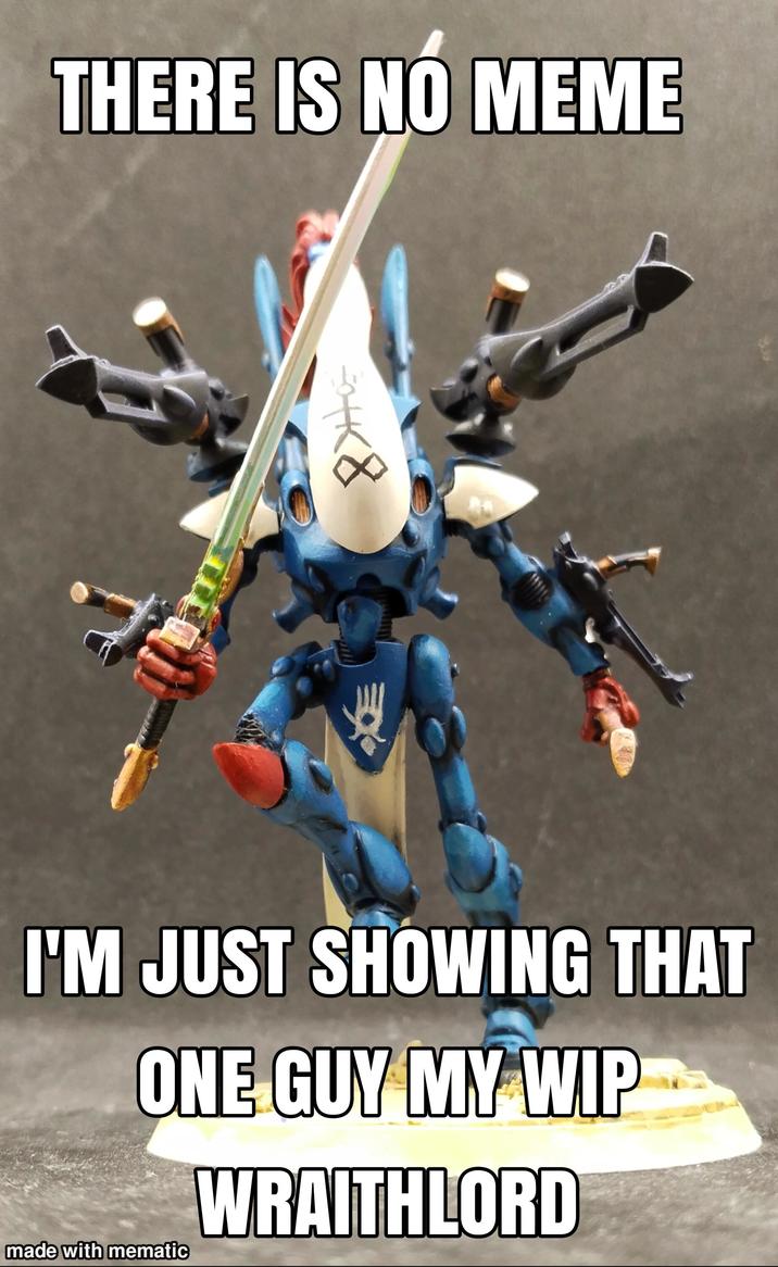THERE IS NO MEME K8 I'M JUST SHOWING THAT ONE GUY MY WIP WRAITHLORD made with mematic