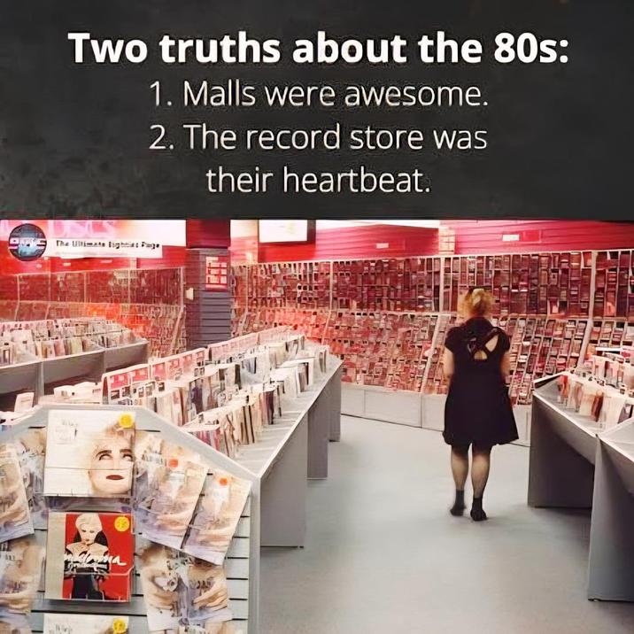 Two truths about the 80s: 1. Malls were awesome. 2. The record store was their heartbeat. The Ultimate lights Page