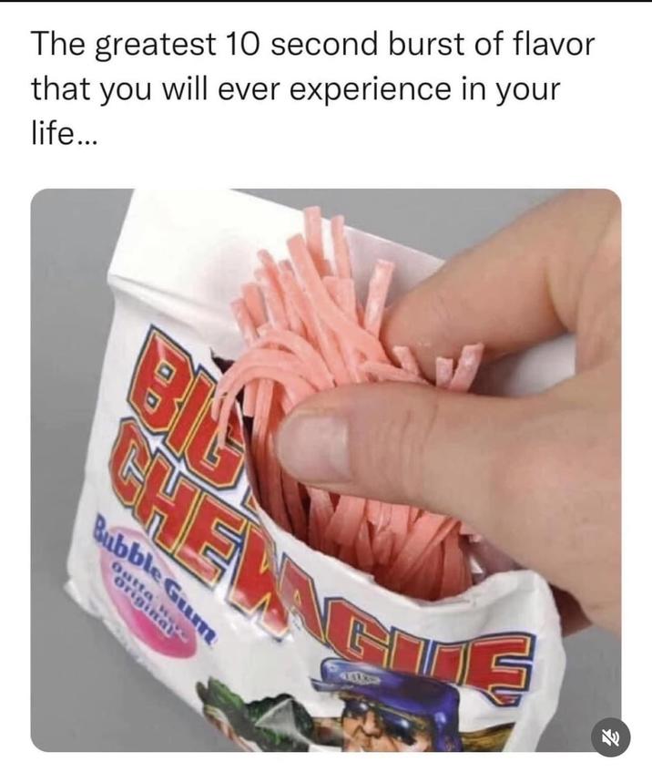 The greatest 10 second burst of flavor that you will ever experience in your life... BIG CHENGITE Bubble Gum Outta He origina