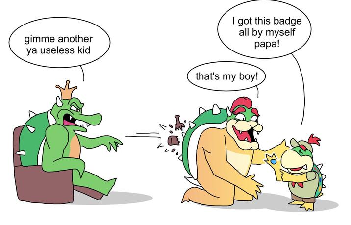 gimme another ya useless kid I got this badge all by myself papa! that's my boy!