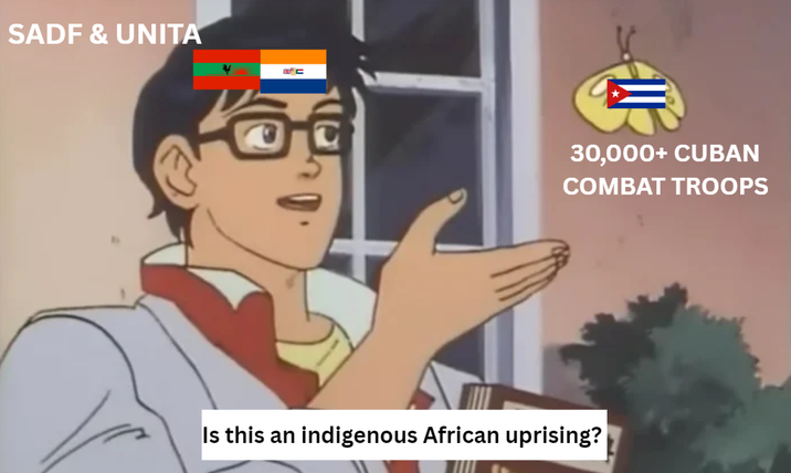 SADF & UNITA #C 30,000+ CUBAN COMBAT TROOPS Is this an indigenous African uprising?