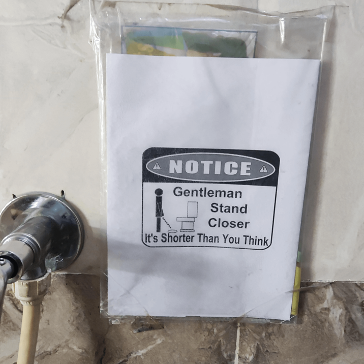 NOTICE A Gentleman Stand Closer It's Shorter Than You Think