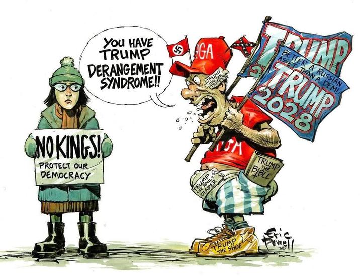 You HAVE TRUMP DERANGEMENT SYNDROME!! NOKINGS! PROTECT OUR DEMOCRACY GA THE lov A TRU TRUMP THE SHOE BETTER A RUSSIAN ASSET THAN A DEM! TRUMP 2028 TRUMP THE BIBLE