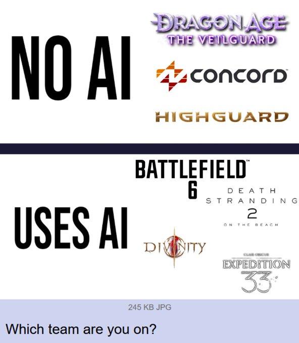 A graphic asking you to pick AI games or non-AI games. The games are compared.