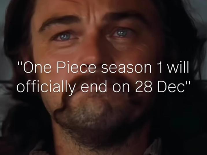 "One Piece season 1 will officially end on 28 Dec"