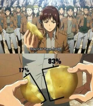 17% You can have half... 83%