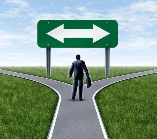 The stock image for the "hard choice" meme.