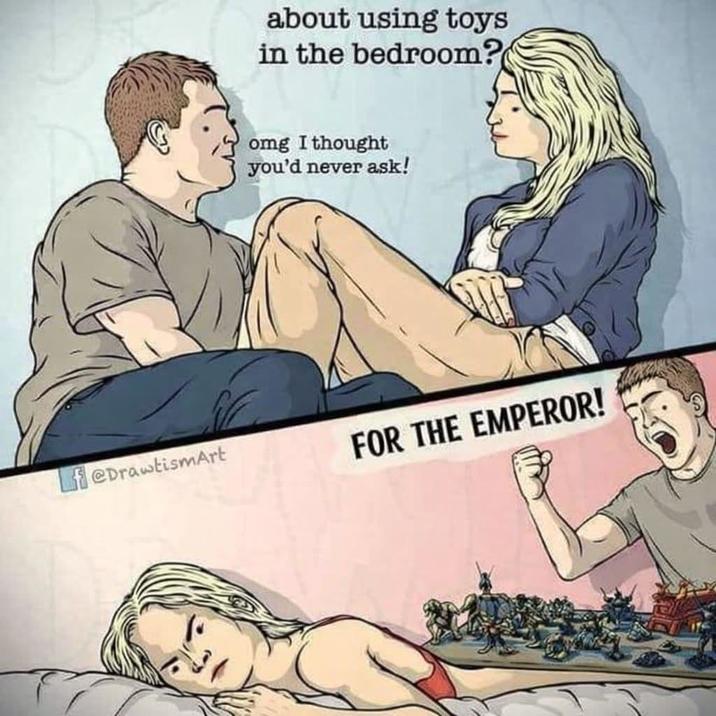 about using toys in the bedroom? omg I thought you'd never ask! @DrawtismArt FOR THE EMPEROR!
