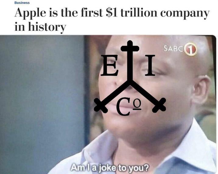Business Apple is the first $1 trillion company in history EI Co Cox SABC 1 Amla joke to you?