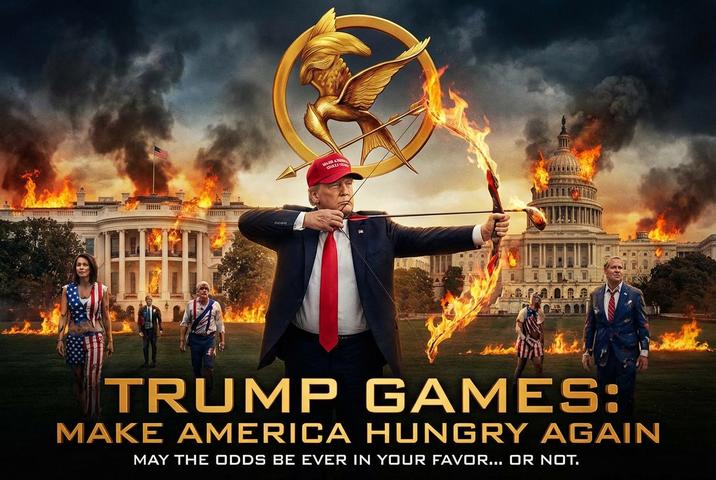 6030 rau TRUMP GAMES: MAKE AMERICA HUNGRY AGAIN MAY THE ODDS BE EVER IN YOUR FAVOR... OR NOT.