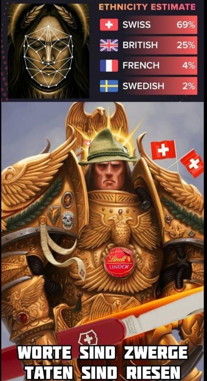 ETHNICITY ESTIMATE +SWISS 69% BRITISH 25% FRENCH 4% SWEDISH 2% Lindt LINDOR + + WORTE SIND ZWERGE TATEN SIND RIESEN