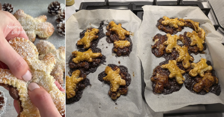 Nutella stuffed pastry gingerbread men 128K