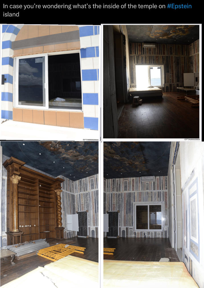 In case you're wondering what's the inside of the temple on #Epstein island EFTA00002950 EFTA00002944