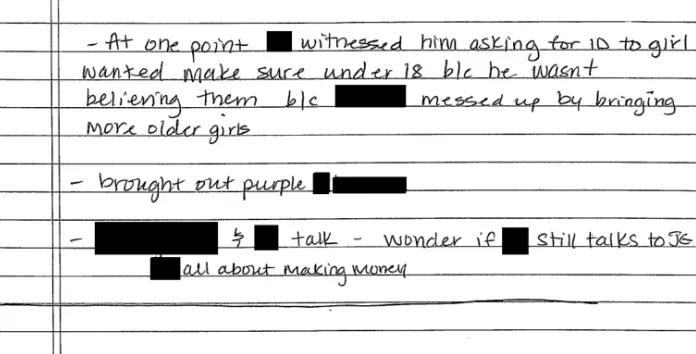- At one point witnessed him asking for 10 to girl wanted make sure under 18 ble he wasn't believing them b/c More older girls messed up by bringing - brought out purple | 与 talk - wonder if still talks to JG all about making money