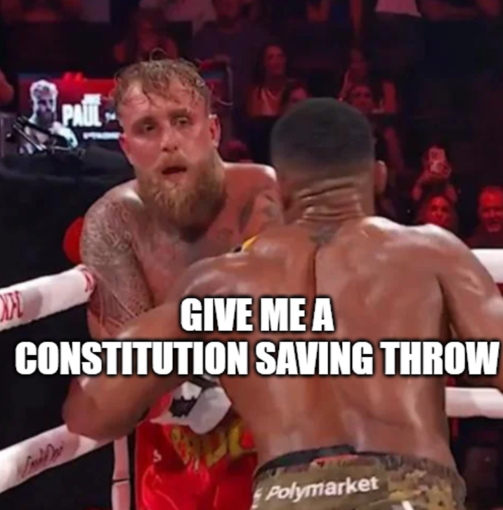 PAUL GIVE ME A CONSTITUTION SAVING THROW Polymarket