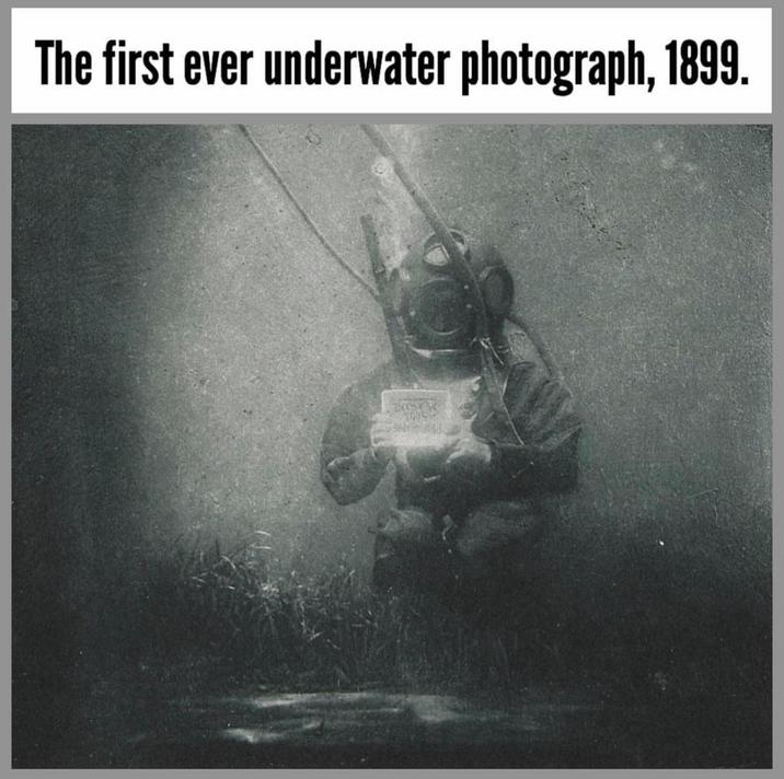 The first ever underwater photograph, 1899. INTSY W