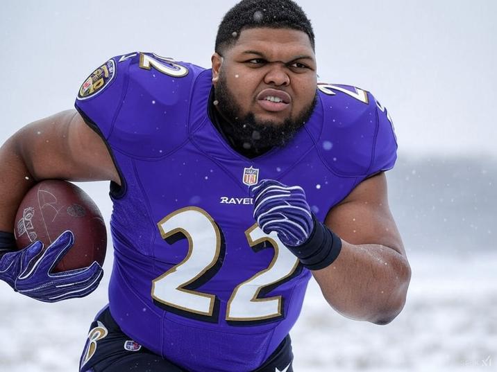 The original "AI-image":https://knowyourmeme.com/memes/cultures/ai-art of internet comedian "Druski":https://knowyourmeme.com/memes/people/druski as Baltimore Ravens running back Derrick Henry.
