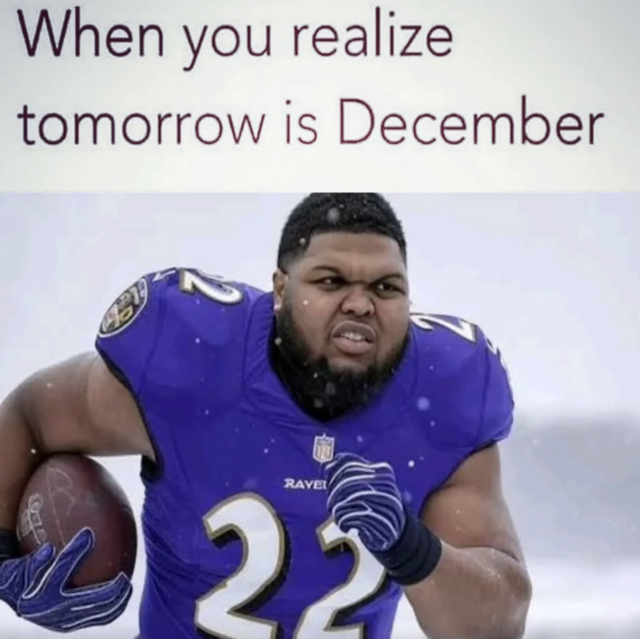 A "meme":https://knowyourmeme.com/memes/memes using the Druski Ravens "AI image":https://knowyourmeme.com/memes/cultures/ai-art, showing internet comedian "Druski":https://knowyourmeme.com/memes/people/druski as Baltimore Ravens running back Derrick Henry.