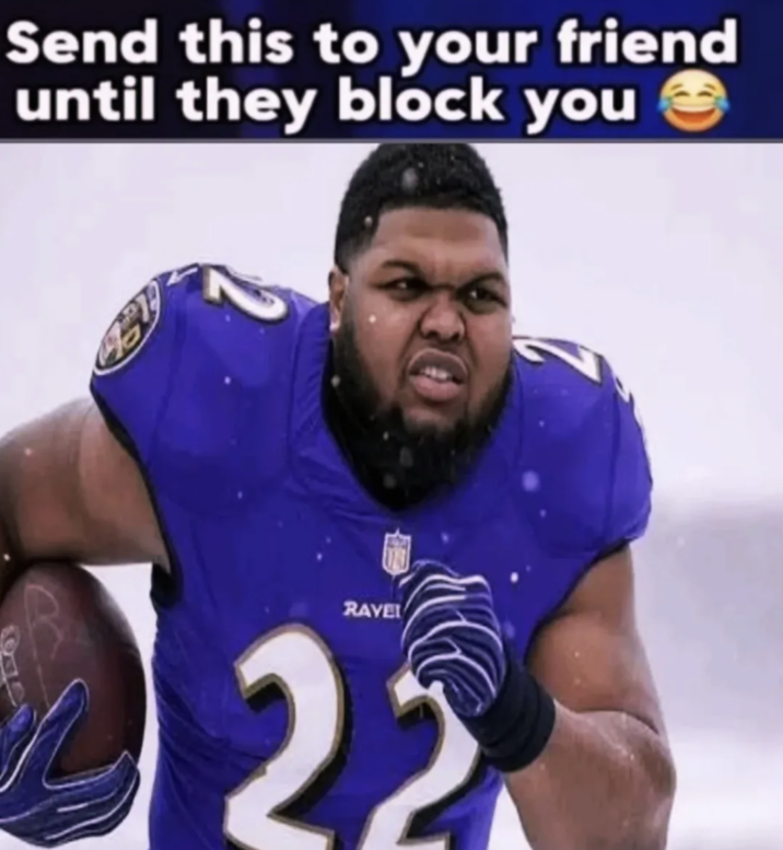 A "meme":https://knowyourmeme.com/memes/memes using the Druski Ravens "AI image":https://knowyourmeme.com/memes/cultures/ai-art, showing internet comedian "Druski":https://knowyourmeme.com/memes/people/druski as Baltimore Ravens running back Derrick Henry.