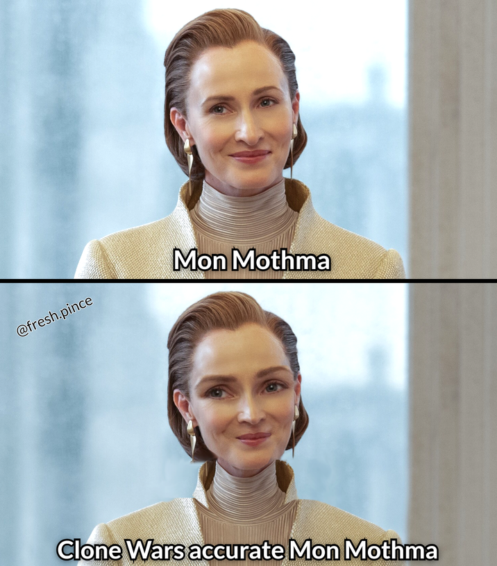 @fresh.pince Mon Mothma Clone Wars accurate Mon Mothma