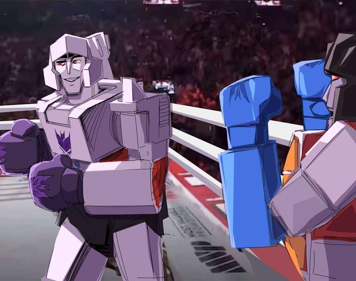 A "redraw":https://knowyourmeme.com/memes/redraw of the Anthony Joshua Smiling at Jake Paul Before Punching Him image.