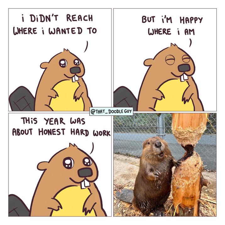 i DiDN'T REACH WHERE I WANTED TO @THAT DOODLE GUY THIS YEAR WAS ABOUT HONEST HARD WORK BUT I'M HAPPY WHERE i AM )