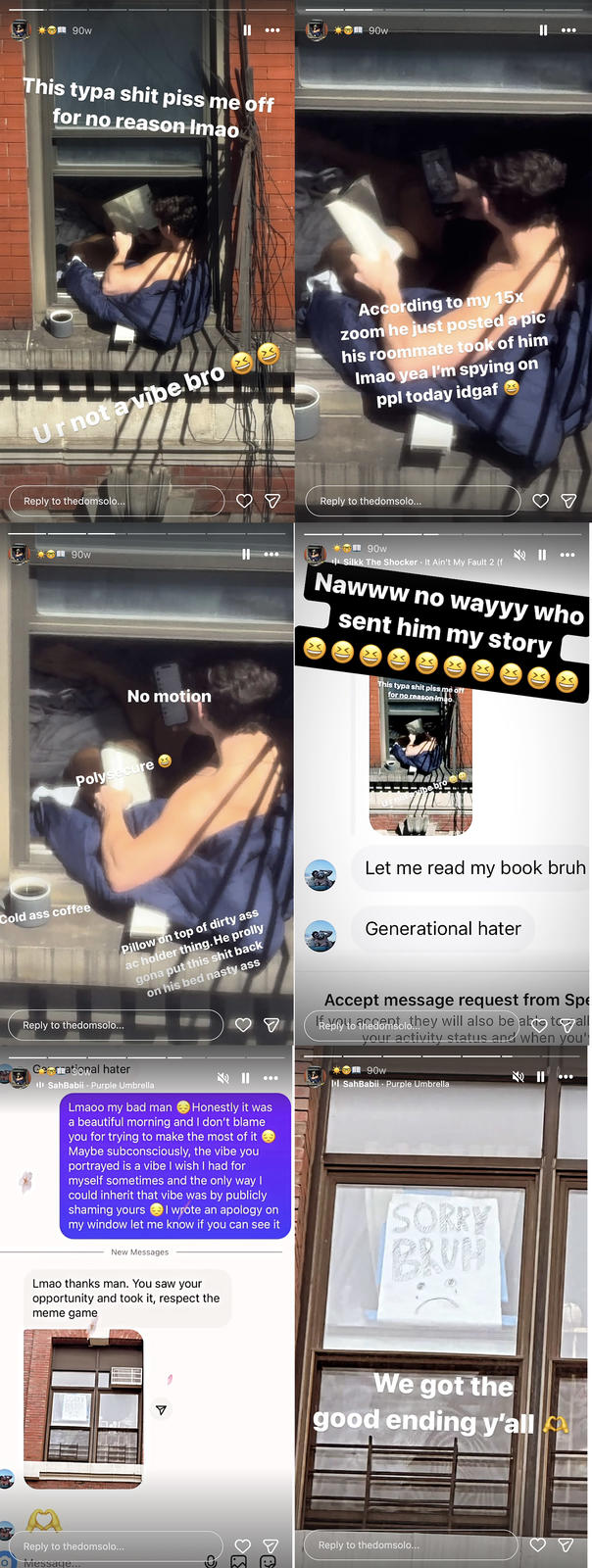 The original "U R Not a Vibe Bro" "Instagram":https://knowyourmeme.com/memes/sites/instagram story by user @thedomsolo.