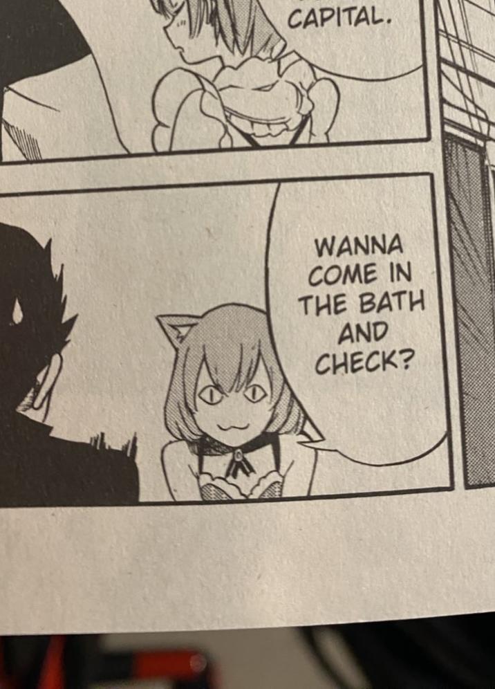 CAPITAL. WANNA COME IN THE BATH AND CHECK?