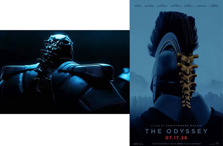 MATT DAMON TOM ANNE HOLLAND HATHAWAY PATTINSON NYONG'O ROBERT LUPITA CHARLIZE www ZENDAYA THERON A FILM BY CHRISTOPHER NOLAN THE ODYSSEY 07.17.26 STACETE MAINLE SHOT ENTIRELY WITH IMAX FILM CAMERAS