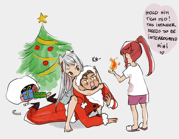 J 000 KH- HOLD HIM TiGH MIO! THIS INTRUDER NEEDS TO BE INTERROGATED HiHi ♡