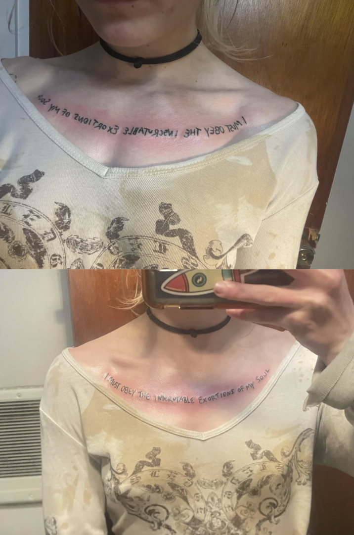 MUST OBEY THE INSERTABLE EXORTIONS OF MY SOUL