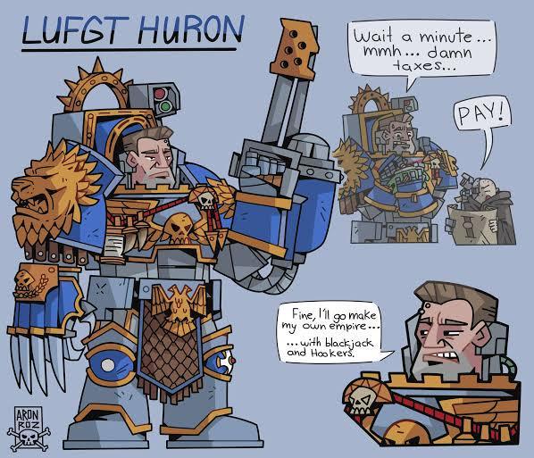 LUFGT HURON Wait a minute.... mmh... damn taxes... PAY! ARON ROZ Fine, I'll go make my own empire... ...with blackjack and Hookers.