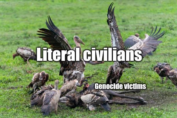 Literal civilians Genocide victims