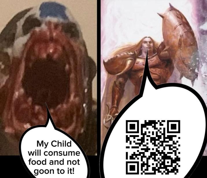 My Child will consume food and not goon to it!