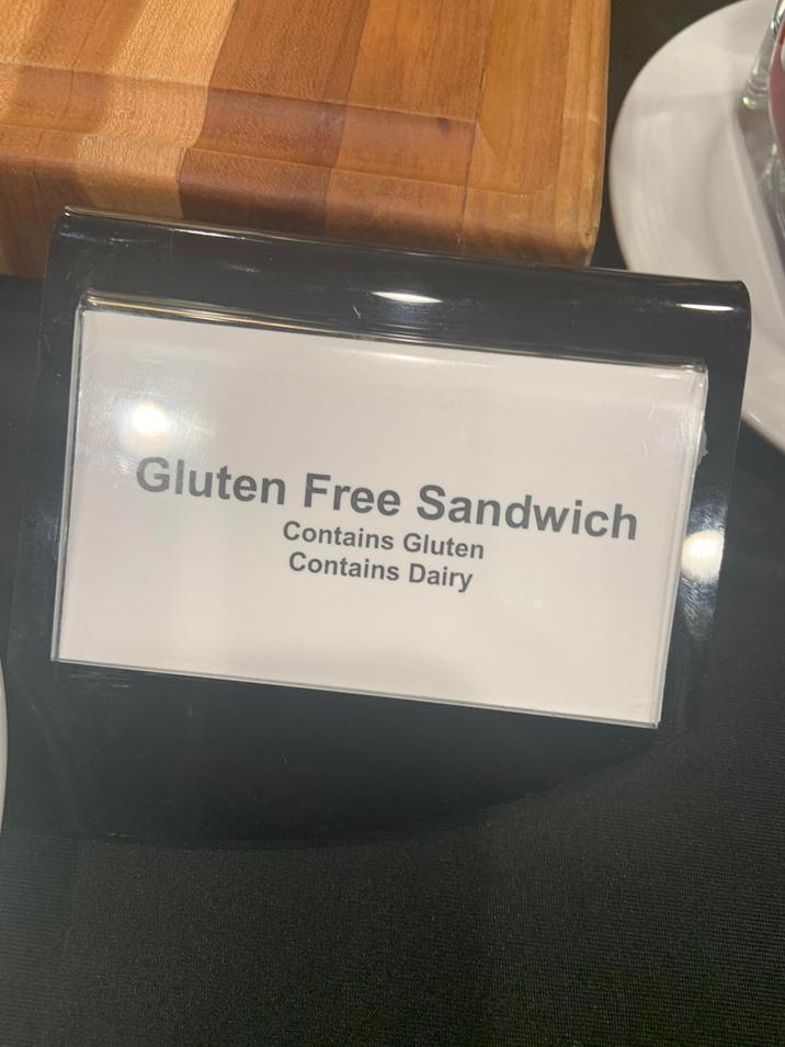 Gluten Free Sandwich Contains Gluten Contains Dairy