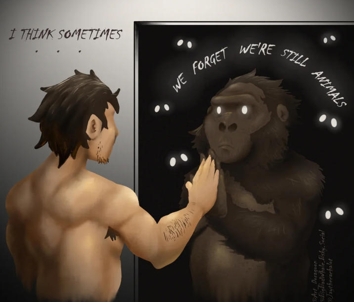 I THINK SOMETIMES WE FORGET WE'RE STILL Art Doragoon BigBadWhale, Bsky, Social Jaythecachalot ANIMALS