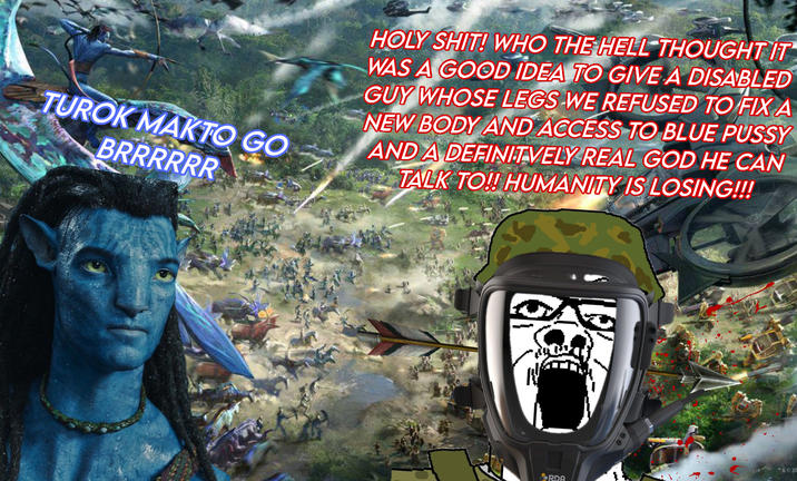 TUROK MAKTO GO BRRRRRR H--------! WHO THE HELL THOUGHT IT WAS A GOOD IDEA TO GIVE A DISABLED GUY WHOSE LEGS WE REFUSED TO FIX A NEW BODY AND ACCESS TO BLUE P---- AND A DEFINITVELY REAL GOD HE CAN TALK TO!! HUMANITY IS LOSING!!! &RDA