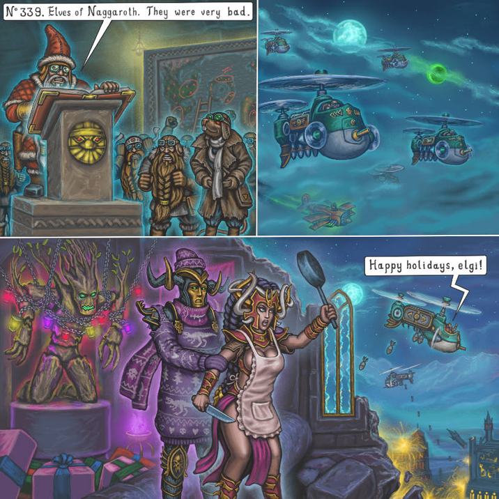 N° 339. Elves of Naggaroth. They were very bad. M O VA Happy holidays, elgi!