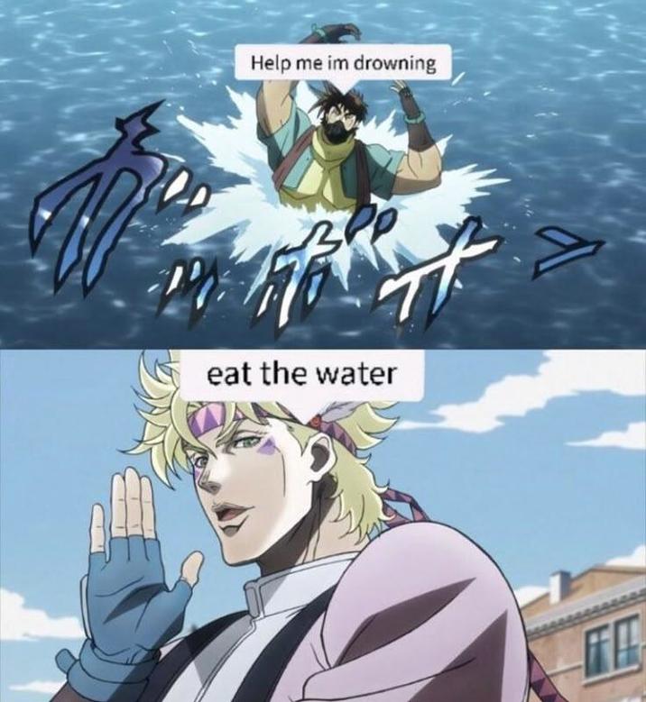 Help me im drowning eat the water