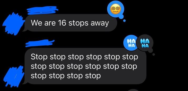 We are 16 stops away HA HA HA MA Stop stop stop stop stop stop stop stop stop stop stop stop stop stop stop stop