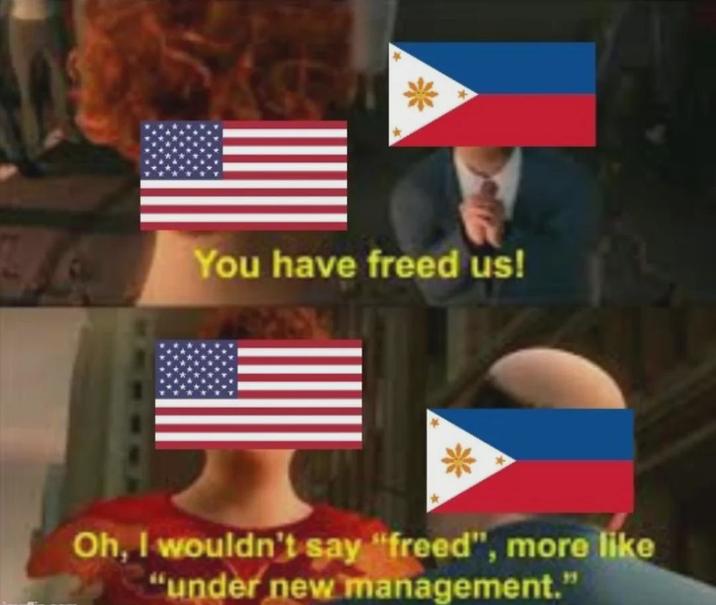 * You have freed us! * Oh, I wouldn't say "freed", more like "under new management."