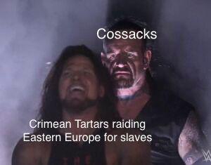 Cossacks Crimean Tartars raiding Eastern Europe for slaves