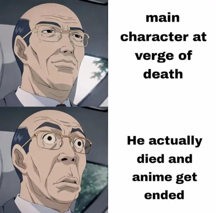 M main character at verge of death He actually died and anime get ended